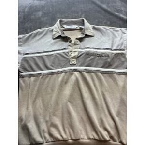 Classics by Palmland Shirt Men L Multicolor Golf Short Sleeve Shirt Banded Waist